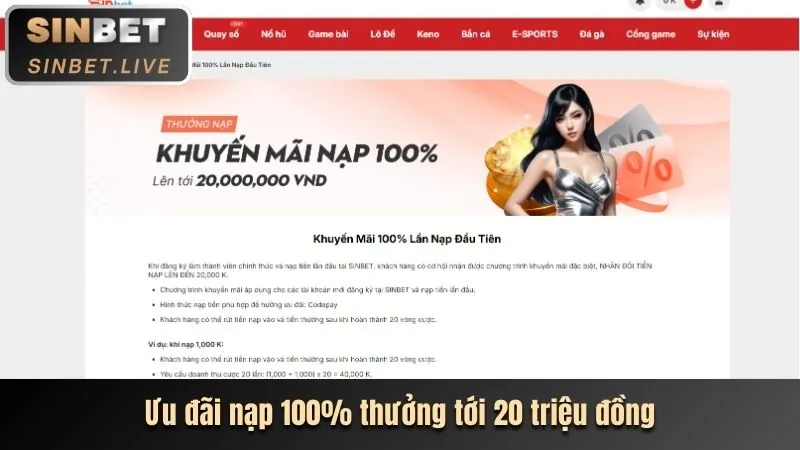 Khuyến mãi chào mừng cho người chơi mới với tiền thưởng hấp dẫn
